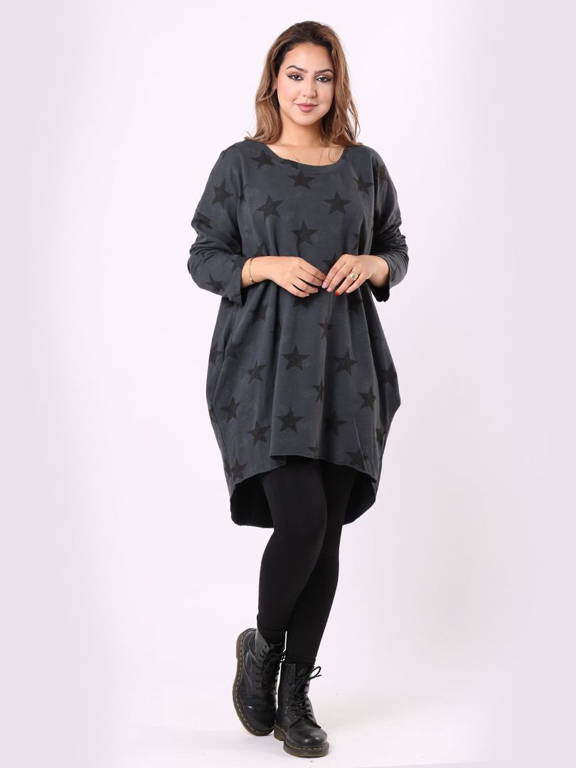 Southern Star Cotton Sweater Charcoal - Black Star image 0